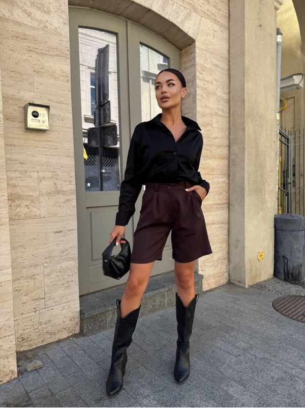 Жiночi бермуди коричневого кольору 34150