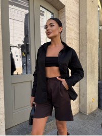 Жiночi бермуди коричневого кольору 34150