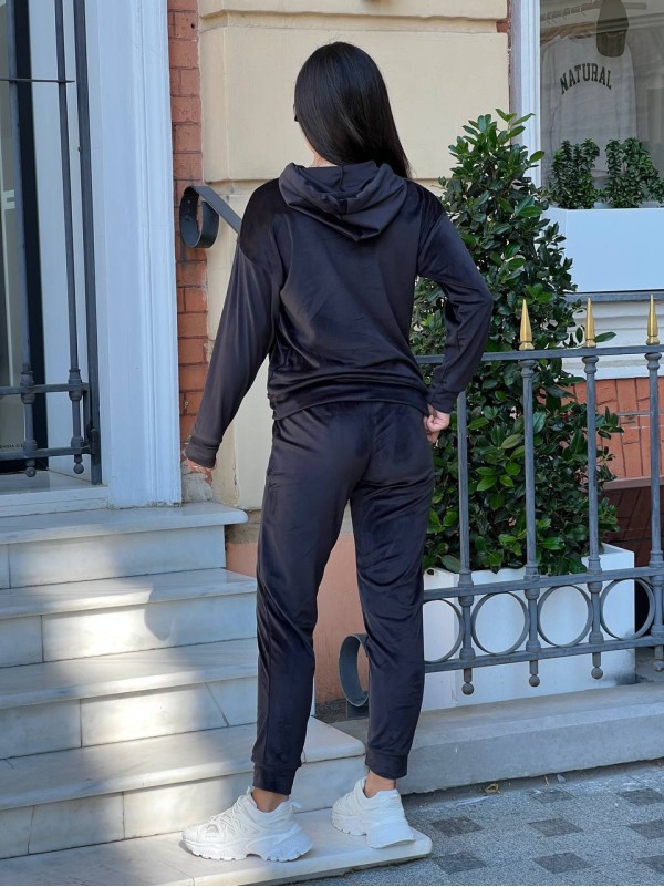 Жіночий спортивний костюм чорного кольору 34154