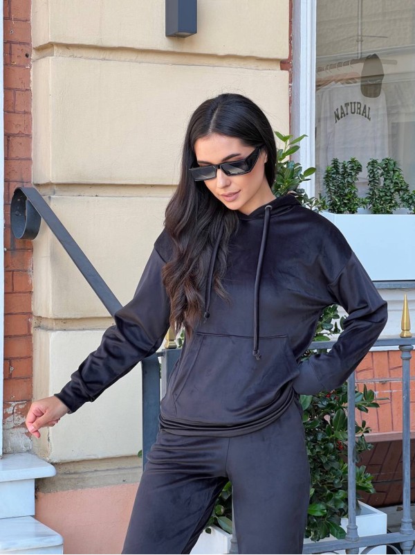 Жіночий спортивний костюм чорного кольору 34154