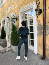 Жіночий спортивний костюм смарагдового кольору 34155