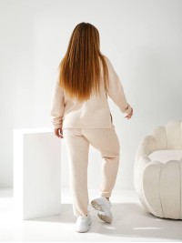 Жiночiй прогулянковий костюм з ангори бежевого кольору 34158