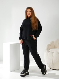 Жiночiй прогулянковий костюм з ангори чорного кольору 34160