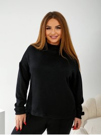 Жiночiй прогулянковий костюм з ангори чорного кольору 34160