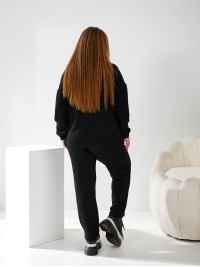 Жiночiй прогулянковий костюм з ангори чорного кольору 34160