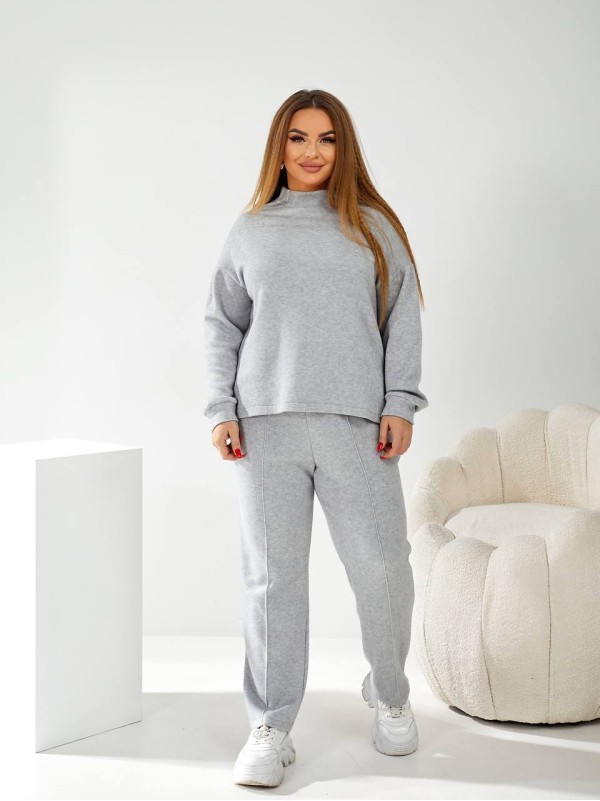 Жiночiй прогулянковий костюм з ангори сiрого кольору 34161