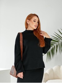 Жiночiй прогулянковий костюм зi спiдницею чорного кольору 34169