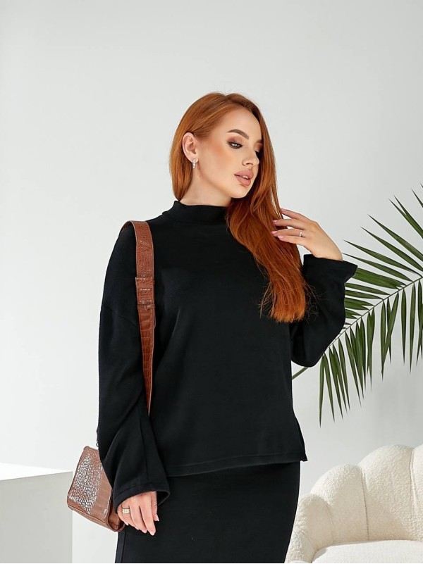 Жiночiй прогулянковий костюм зi спiдницею чорного кольору 34169