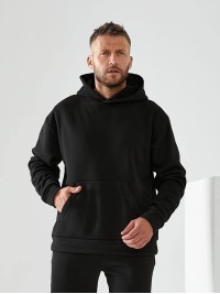 Чоловічий спортивний костюм на флiсi чорного кольору 34198