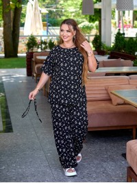 Жiночий прогулянковий костюм чорно-бiлого кольору 34301