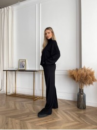 Жiночий прогулянковий костюм чорного кольору 34315