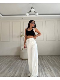 Жіночі спортивні штани молочного кольору 34340