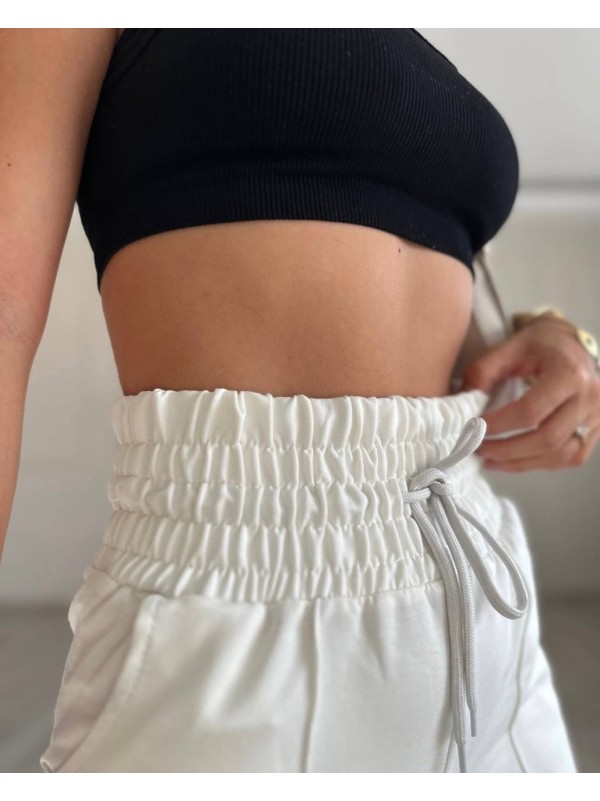 Жіночі спортивні штани молочного кольору 34340