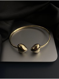 Браслет манжет Сердечки золотого кольору 34385