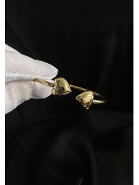 Браслет манжет Сердечки золотого кольору 34385