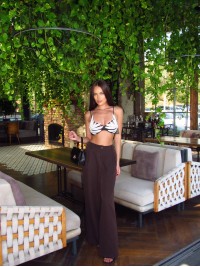 Жiночi базовi класичнi брюки коричневого кольору 34455