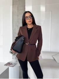 Жіночий пiджак коричневого кольору 34483