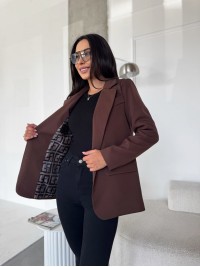 Жіночий пiджак коричневого кольору 34483