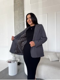 Жіночий пiджак графiтового кольору 34485