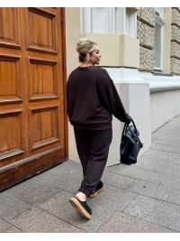 Жіночий спортивний костюм коричневого кольору 34493