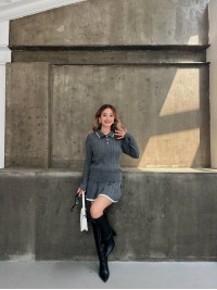 Жіночий костюм 2-ка зі спідницею сiрого кольору 34495