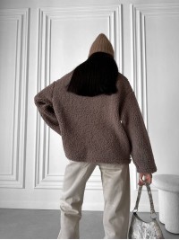 Жіноче худі букле коричневого кольору 34528