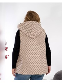 Жіноча демісезонна жилетка бежевого кольору 34588