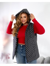 Жіноча демісезонна жилетка чорного кольору 34589