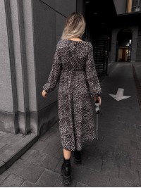 Легка сукня міді коричневого кольору 34591