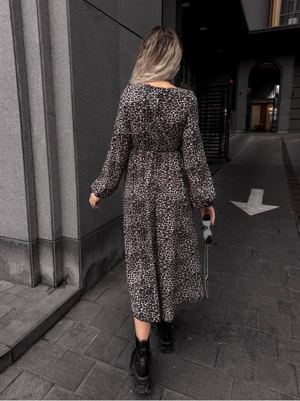 Легка сукня міді коричневого кольору 34591