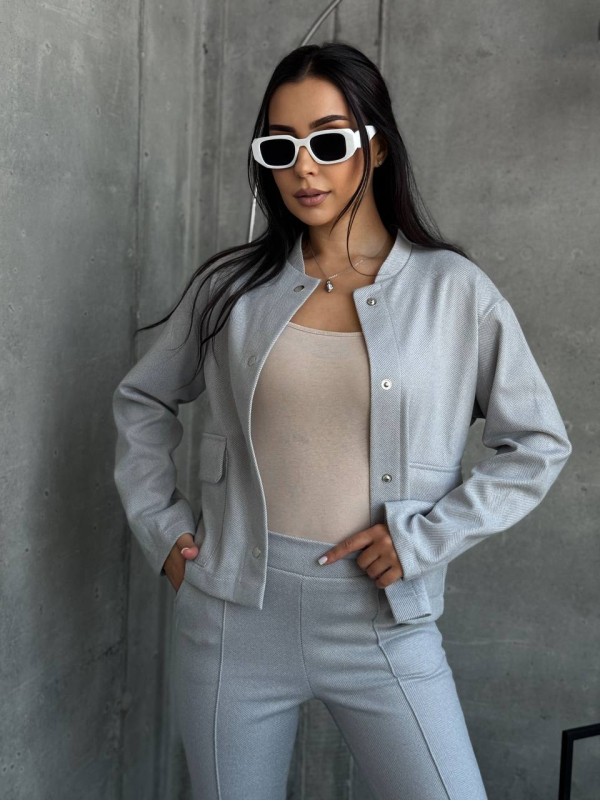 Жiночiй прогулянковий костюм сiрого кольору 34610