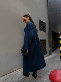 Жіночий довгий кардиган синього кольору 34618