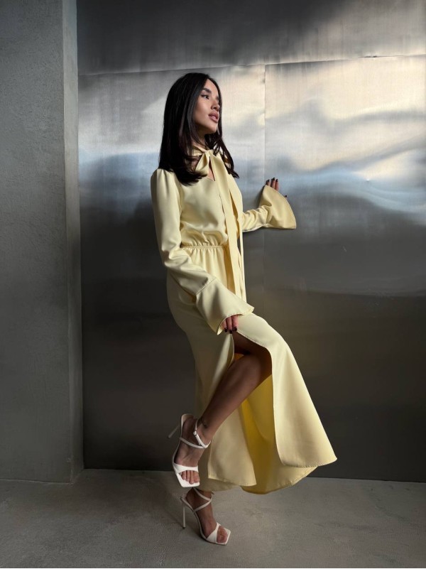 Вечiрня сукня максі жовтого кольору 34626