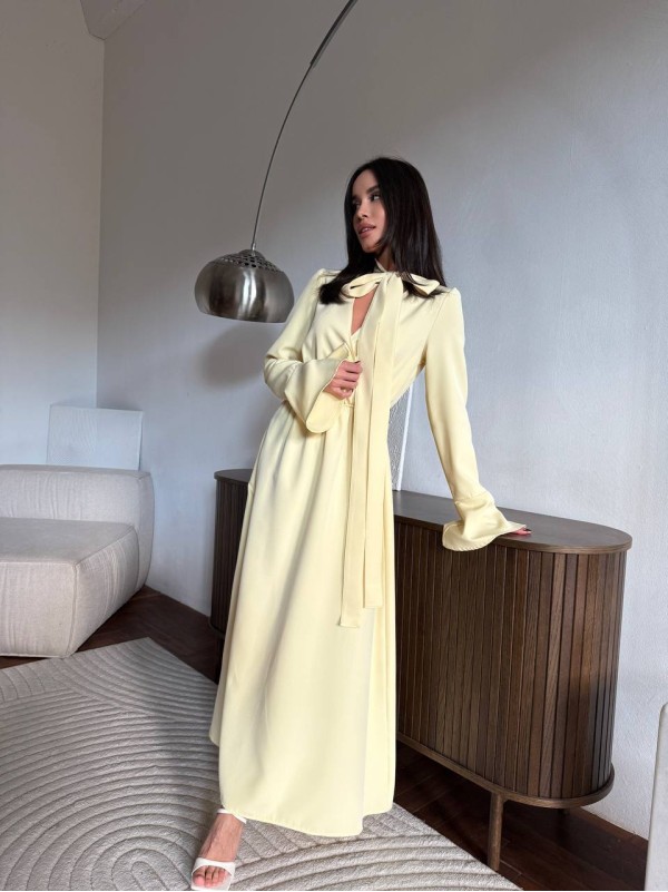 Вечiрня сукня максі жовтого кольору 34626