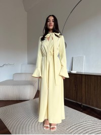 Вечiрня сукня максі жовтого кольору 34626