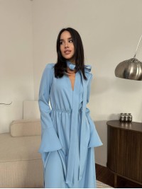 Вечiрня сукня максі блакитного кольору 34627