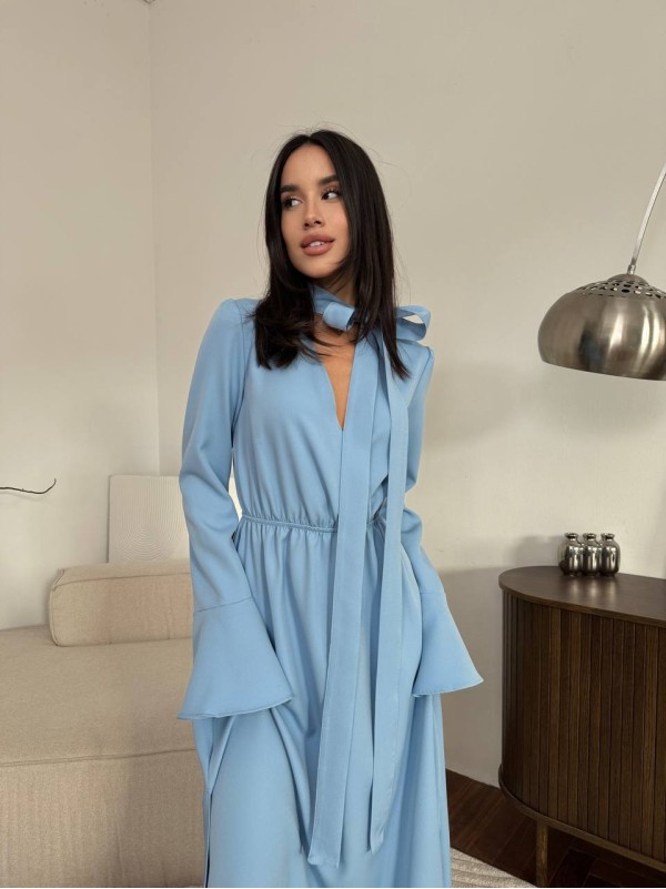 Вечiрня сукня максі блакитного кольору 34627