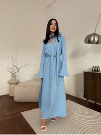 Вечiрня сукня максі блакитного кольору 34627