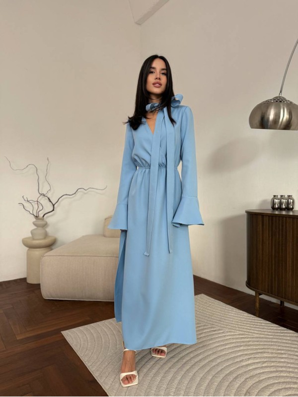 Вечiрня сукня максі блакитного кольору 34627