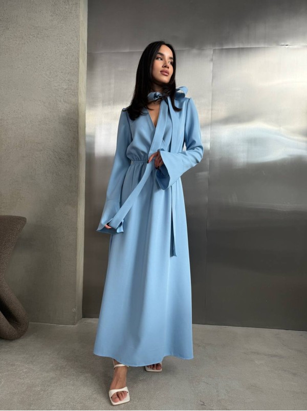 Вечiрня сукня максі блакитного кольору 34627