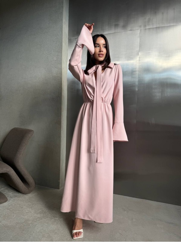 Вечiрня сукня максі рожевого кольору 34628