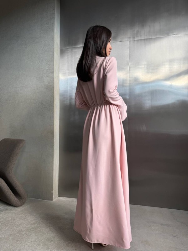 Вечiрня сукня максі рожевого кольору 34628