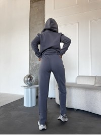 Жіночий спортивний костюм на флiсi сiрого кольору 34667