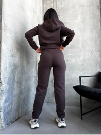 Жіночий спортивний костюм на флiсi коричневого кольору 34669