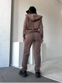 Жіночий спортивний костюм на флiсi кавового кольору 34670