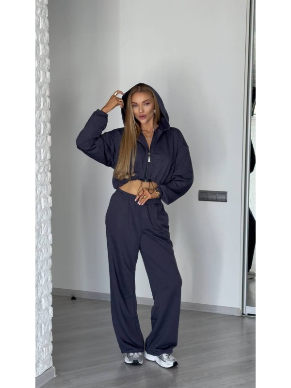 Жіночий спортивний костюм графiтового кольору 34675
