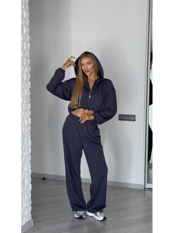 Жіночий спортивний костюм графiтового кольору 34675