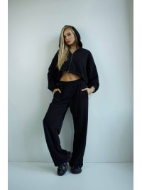 Жіночий спортивний костюм чорного кольору 34676
