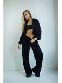 Жіночий спортивний костюм чорного кольору 34676