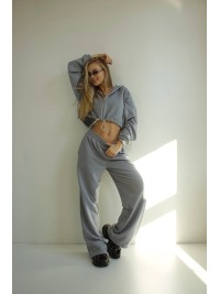 Жіночий спортивний костюм сiрого кольору 34678